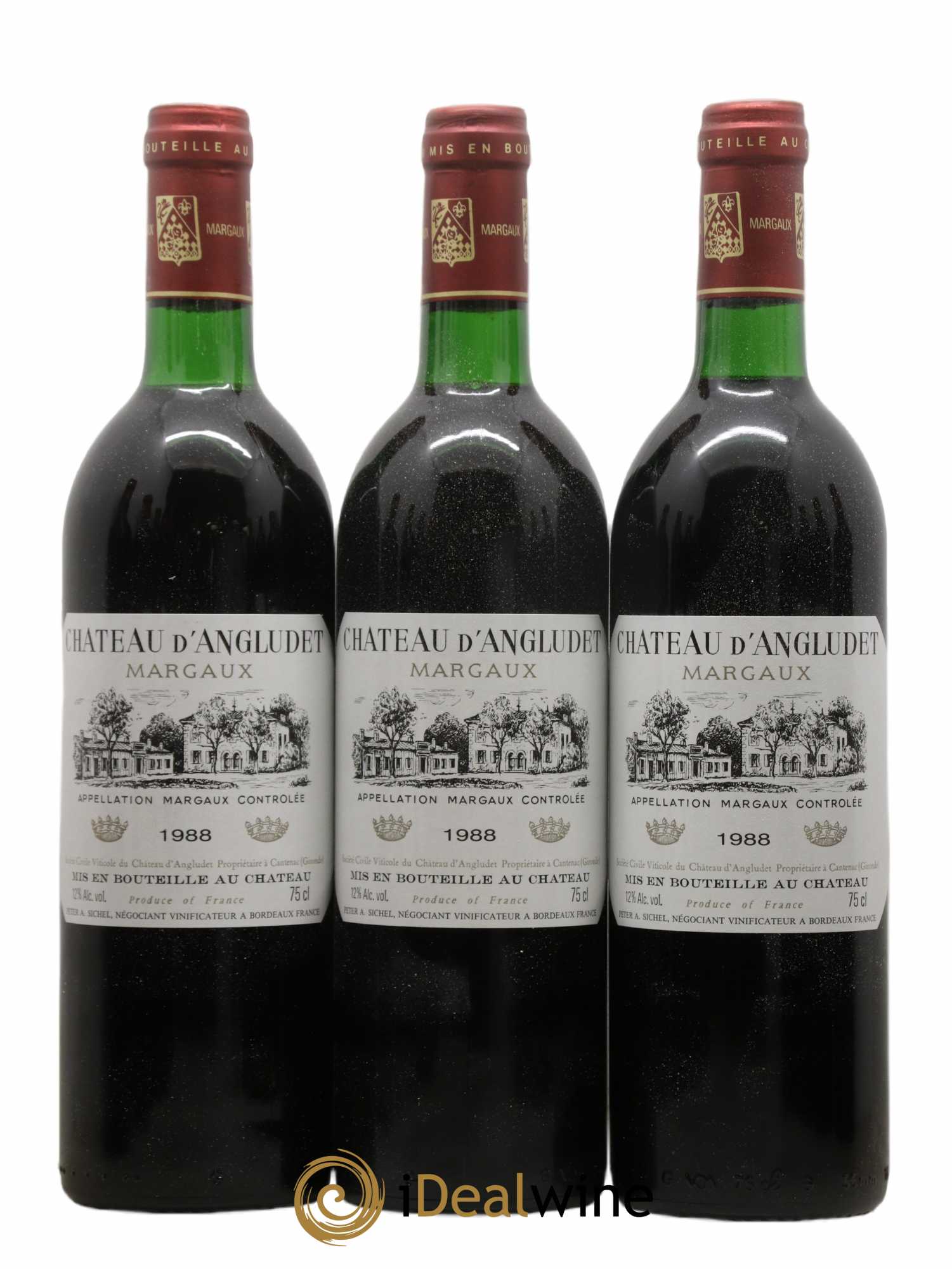 Château d'Angludet Cru Bourgeois  1988 - Lot de 12 Bouteilles