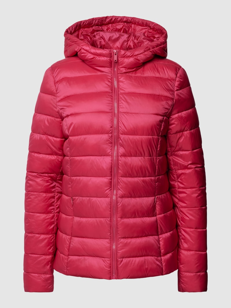Steppjacke mit Kapuze in pink