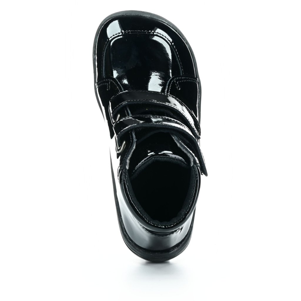 Baby Bare Febo Fall Shiny Black (mit Membran) Barfuß-Stiefeletten