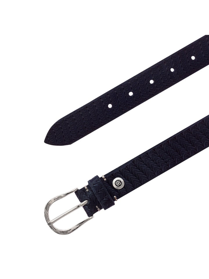 b.belt Gürtel Leder in navy günstig kaufen