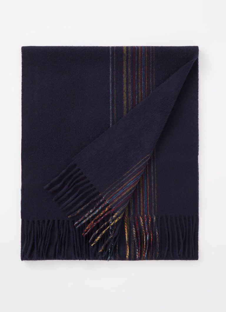 Paul Smith šal od mješavine kašmira s prugastim printom 175 x 40 cm