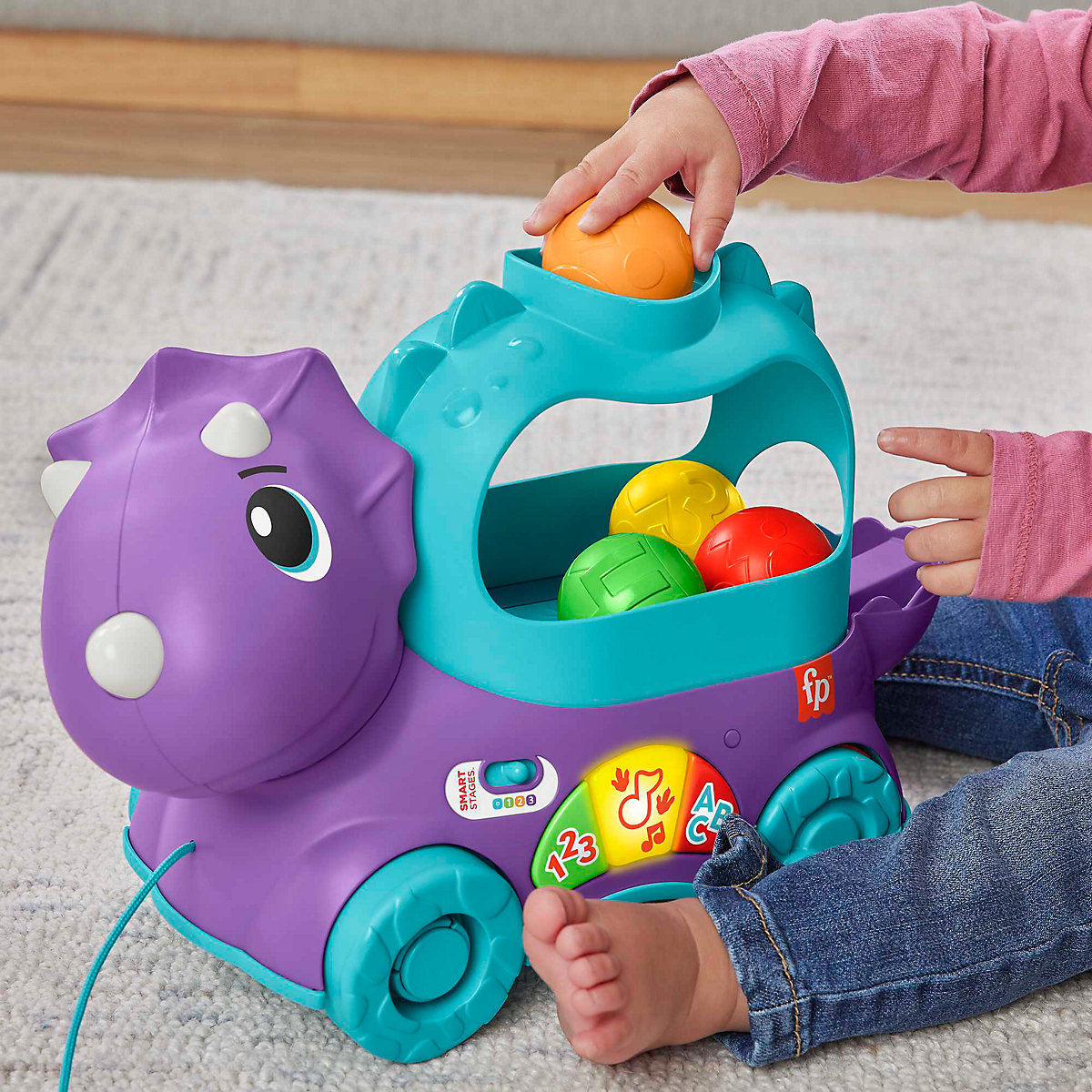 Fisher-Price Bällespaß Nachzieh-Dino (D)