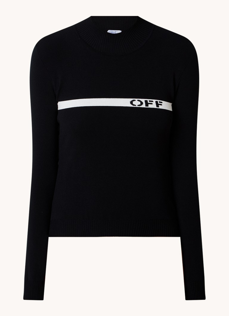 Jemně pletené polo tričko Off White s vyšívaným logem