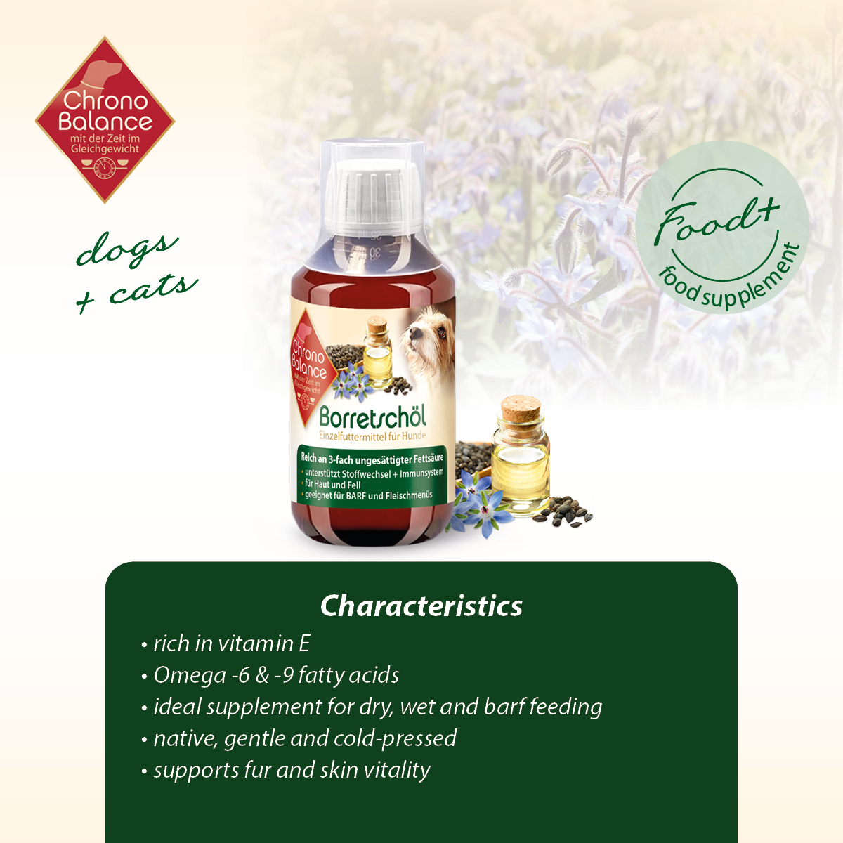 ChronoBalance Ergänzungsfutter & Aufzucht ChronoBalance natürliches Borretschöl