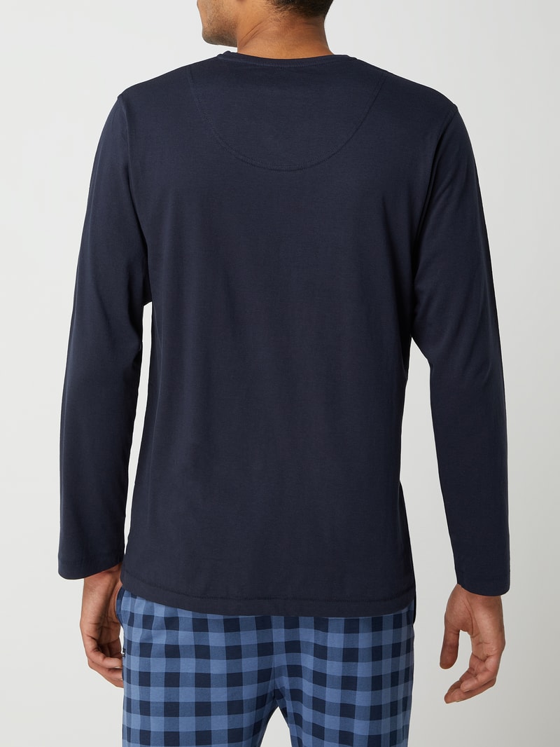 Pyjama-Oberteil aus Baumwolle in blau