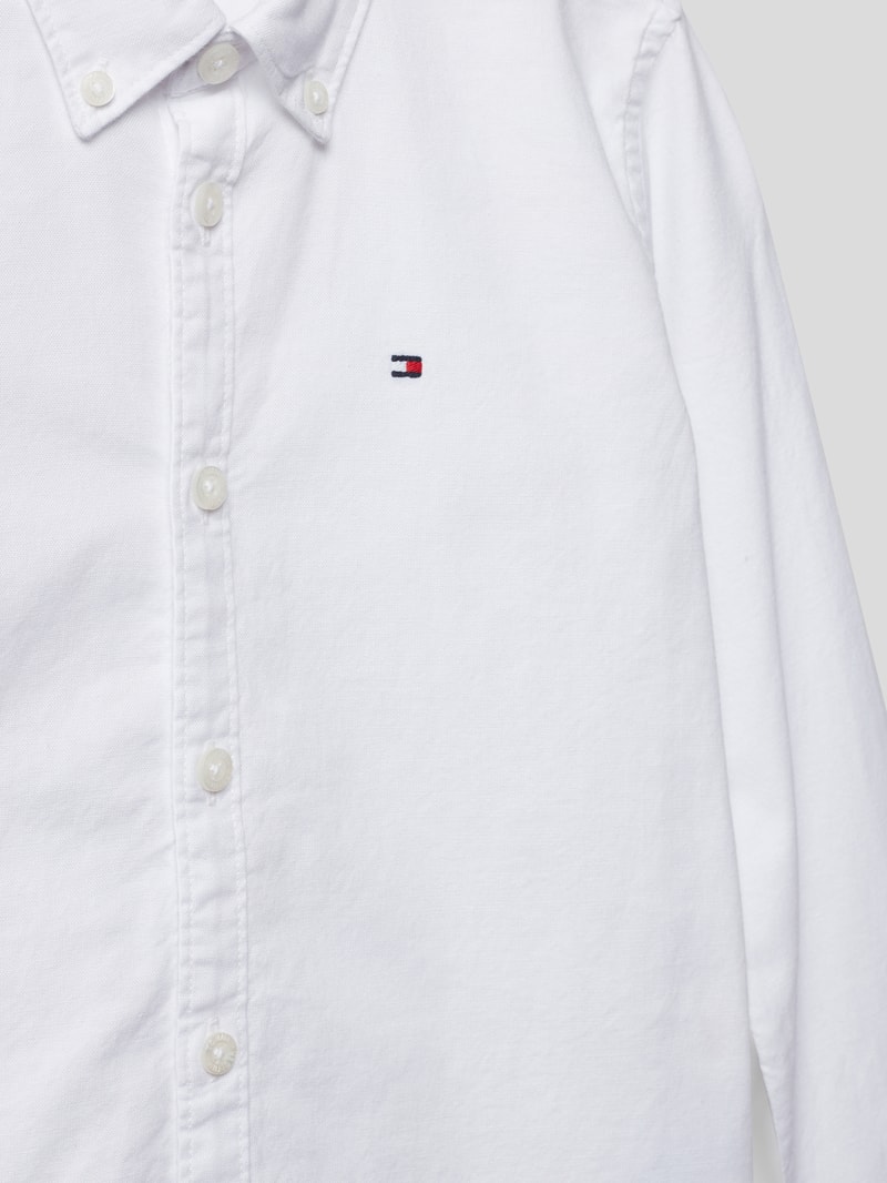 Hemd mit Button-Down-Kragen in weiß