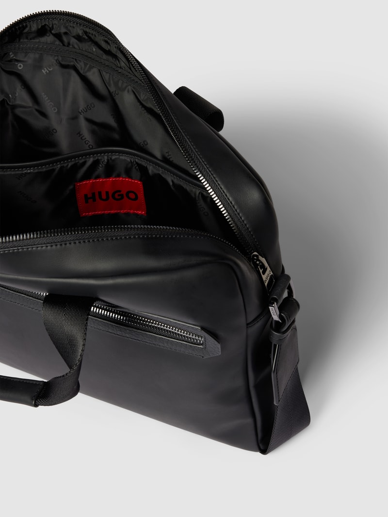Laptoptasche mit Label-Detail Modell 'Elliott' in schwarz