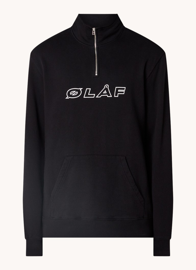 OLAF Italic sweater with half zip and logo