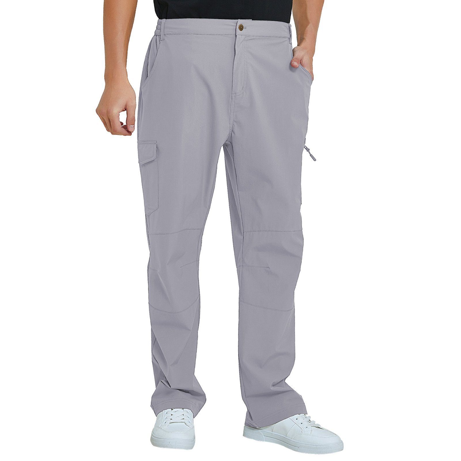 MEETYOO Trekkinghose Herren Softshellhose Wanderhose Skihose (Outdoorhose Wasserdicht Hose, Sommer-Trainingshose, Trekkinghosen Arbeitshosen) mit 5 Taschen