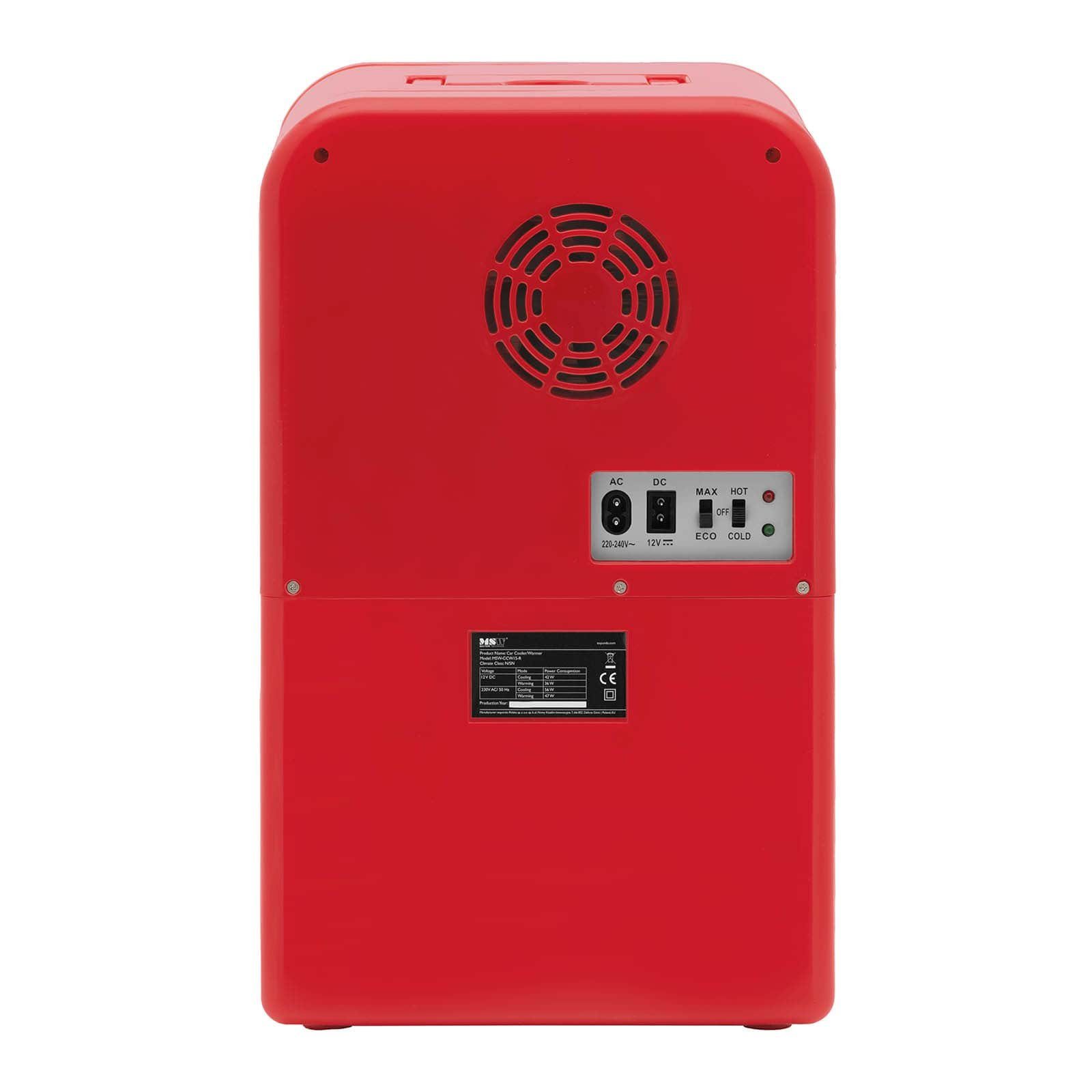 MSW Elektrische Kühlbox Mini-Kühlschrank 12 V/230 V - 2-in-1-Gerät mit Warmhaltefunktion 15L