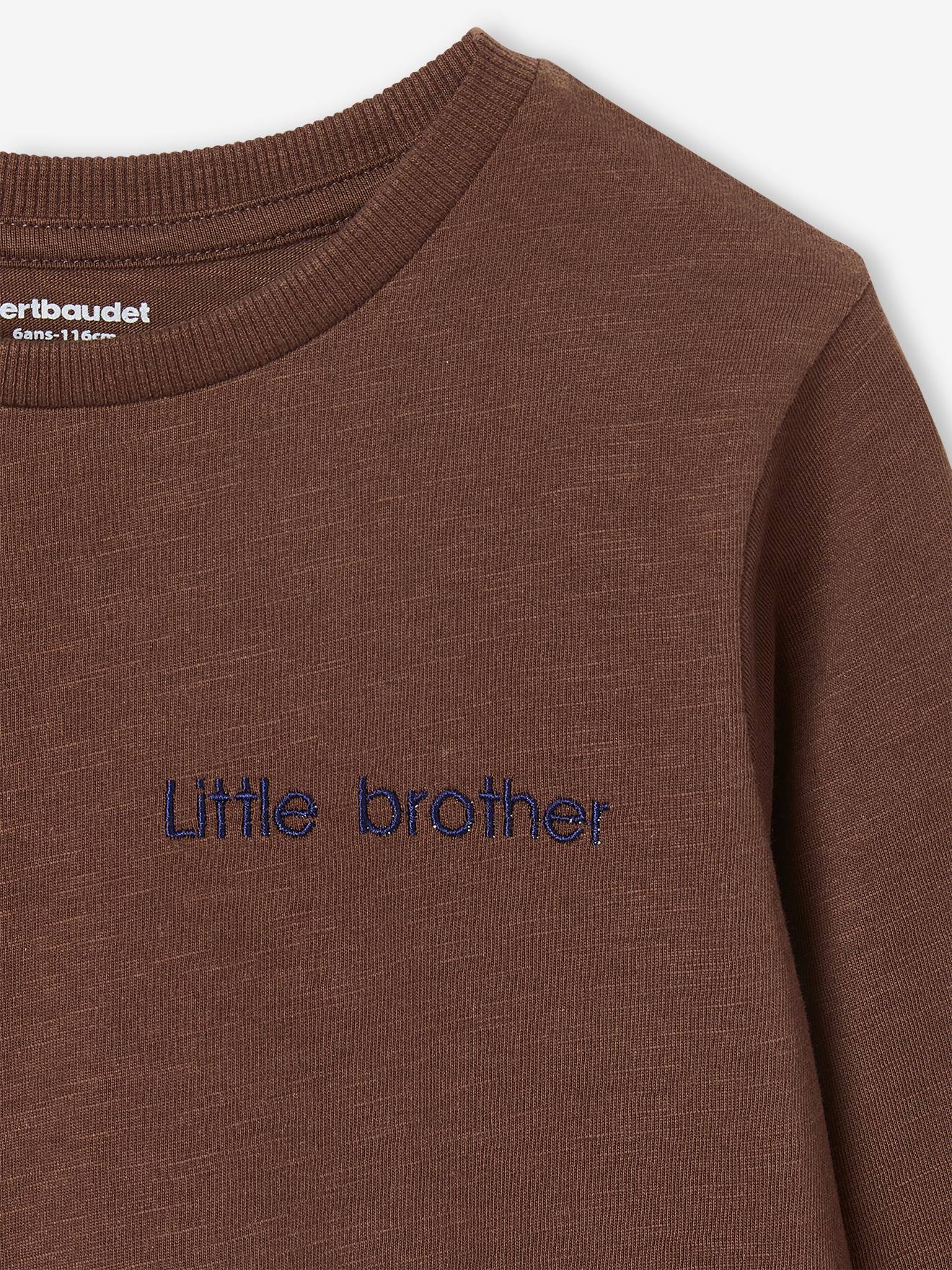 T-shirt couleur Basics personnalisable garçon manches longues ecru