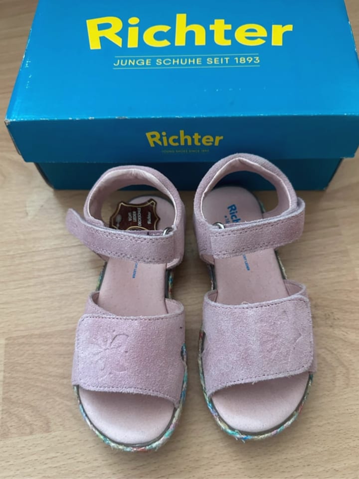 Richter Shoes Leder-Sandalen in Rosa günstig kaufen 28