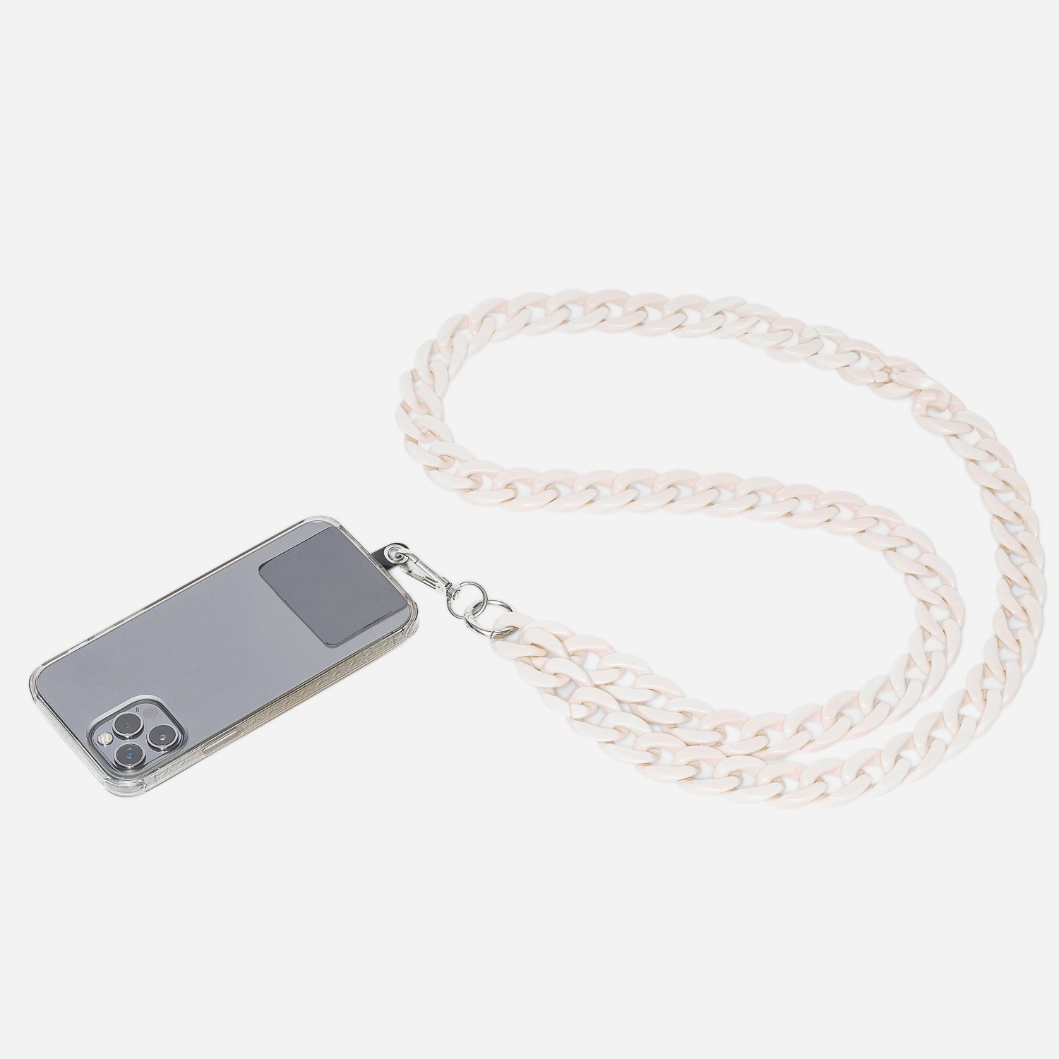 Chaîne bijou TEXTO écrue pour téléphone portable