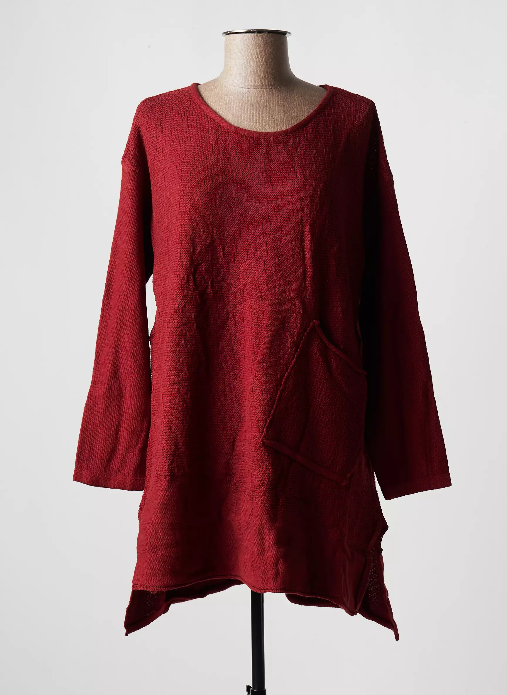 Purplerose Pull Tuniques Femme couleur rouge