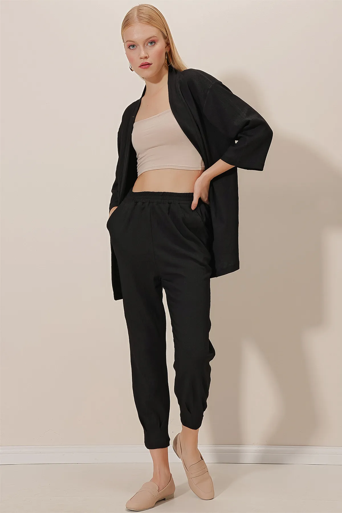 HAKKE  Bürümcük Cardigan-Hosen-Set