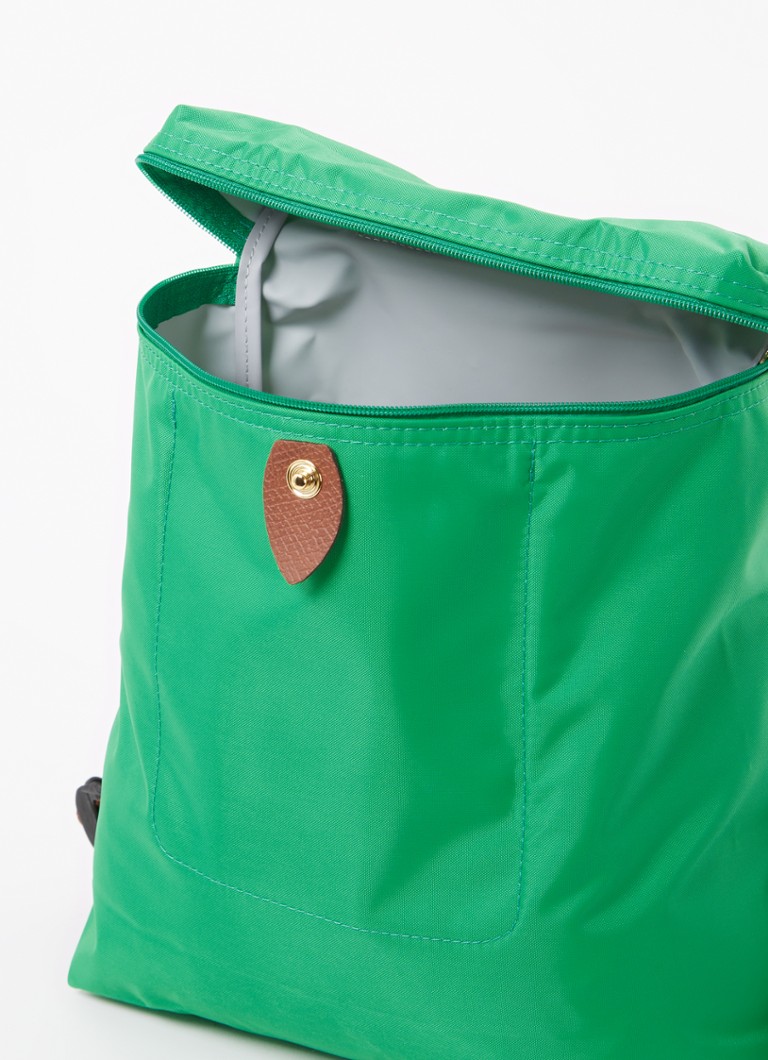 Longchamp Le Pliage Original -reppu nahkayksityiskohdilla