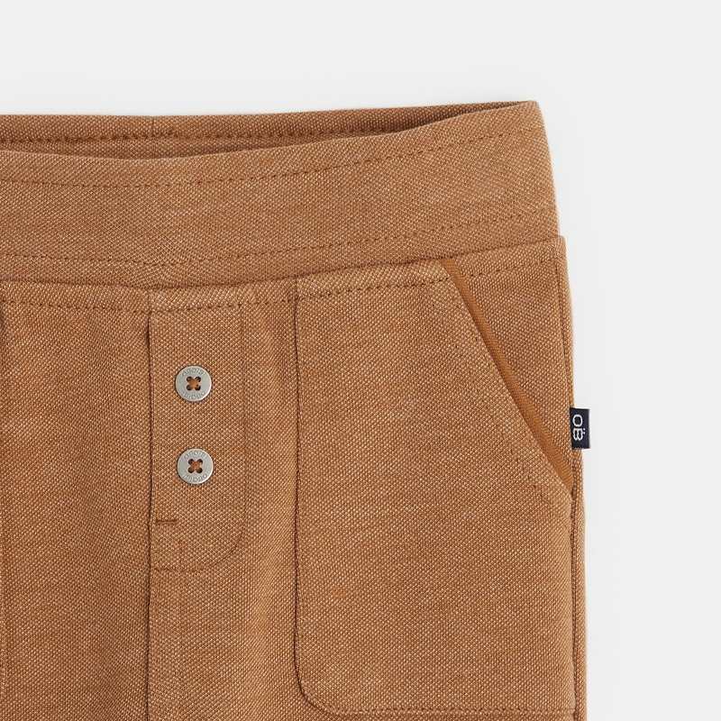 Pantalon coton fantaisie marron bébé garçon