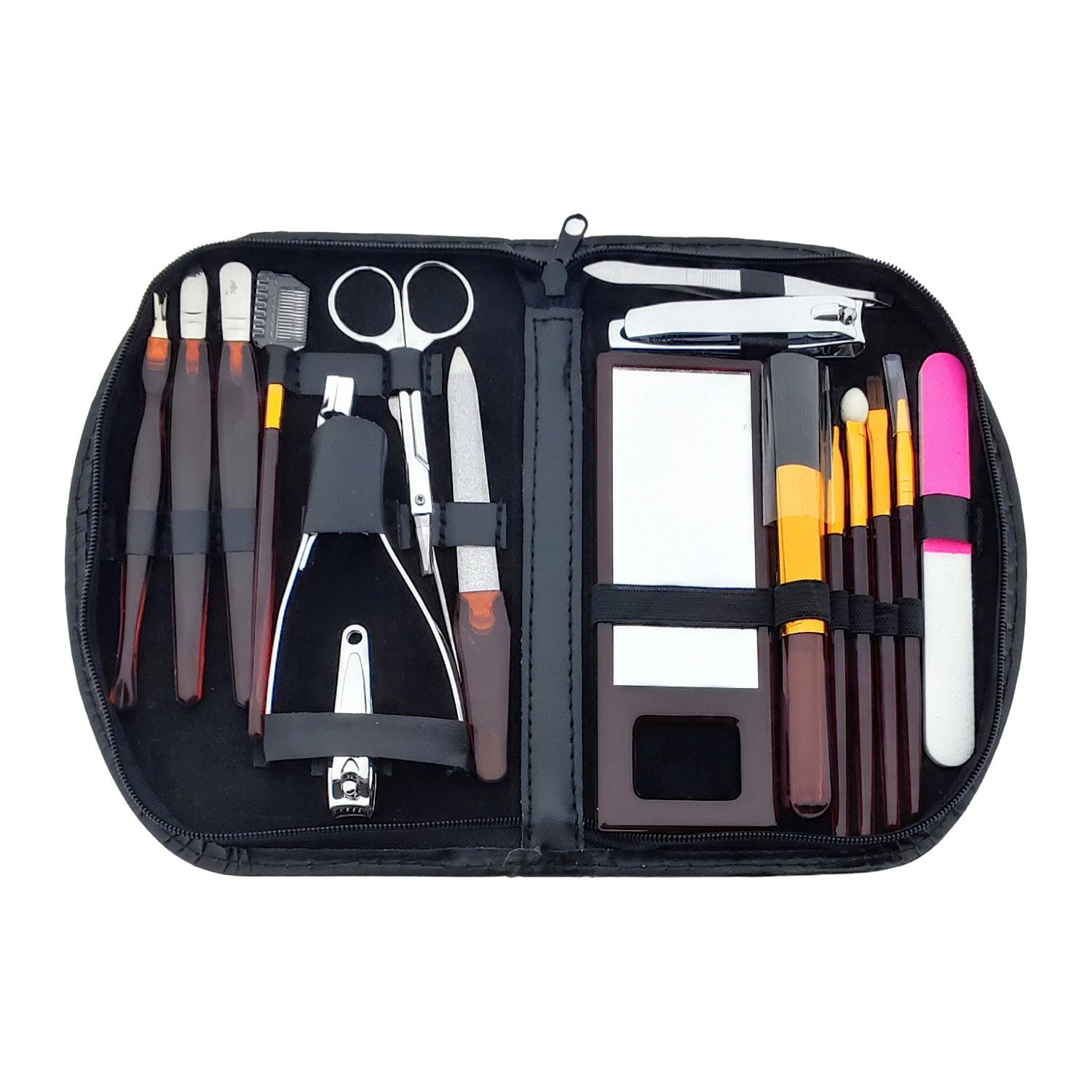 Fixierpflaster Manikürset 18 teilig im Etui Maniküre Pediküre Make Up Set Etui 18-tlg
