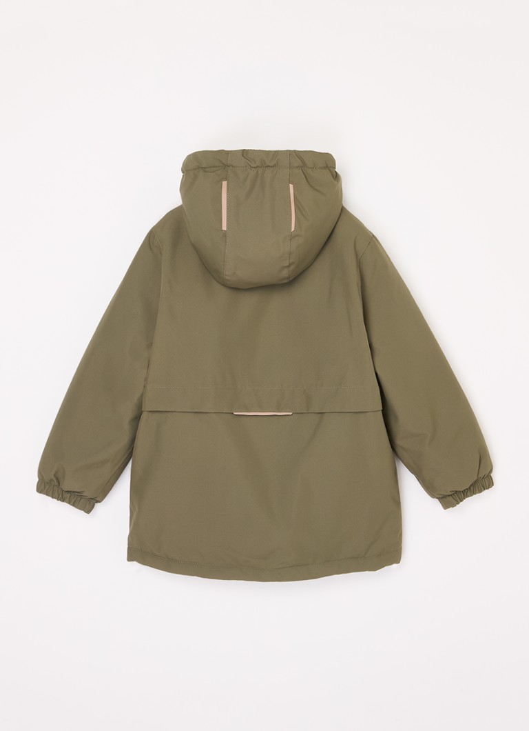 Lil' Atelier NMNLasnow parka z pikowaniem i odpinanym kapturem