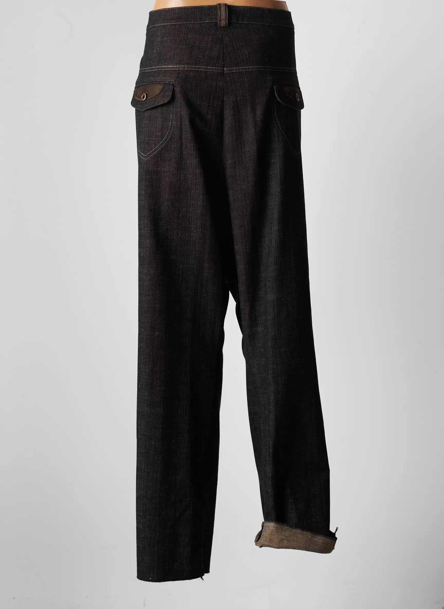 Jumfil Jeans Coupe Droite Femme couleur marron