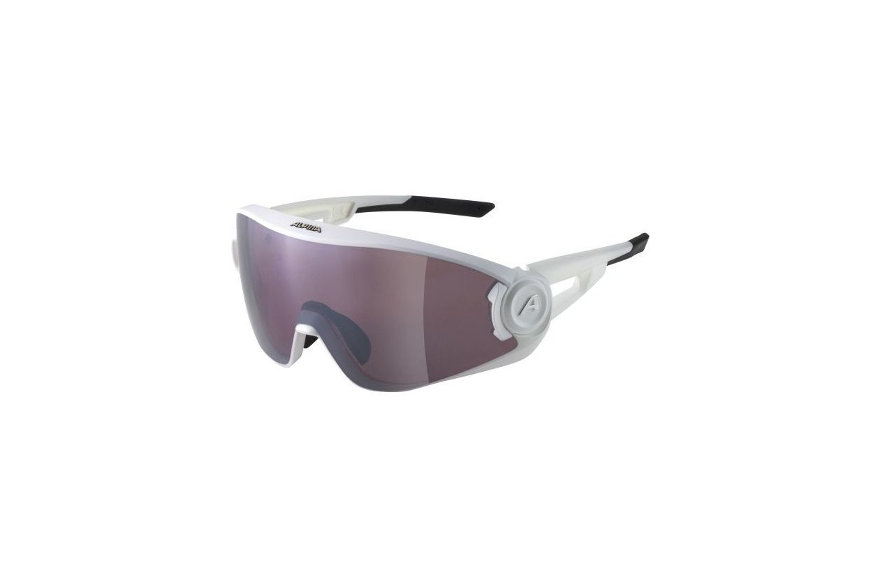 Alpina 5W1Ng Q white matt / red mirror lens