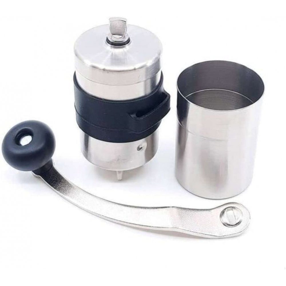 PORLEX Kaffeemühle Mini 2 - Handkaffeemühle - aus Edelstahl mit Keramikmahlwerk - grau, Keramikmahlwerk