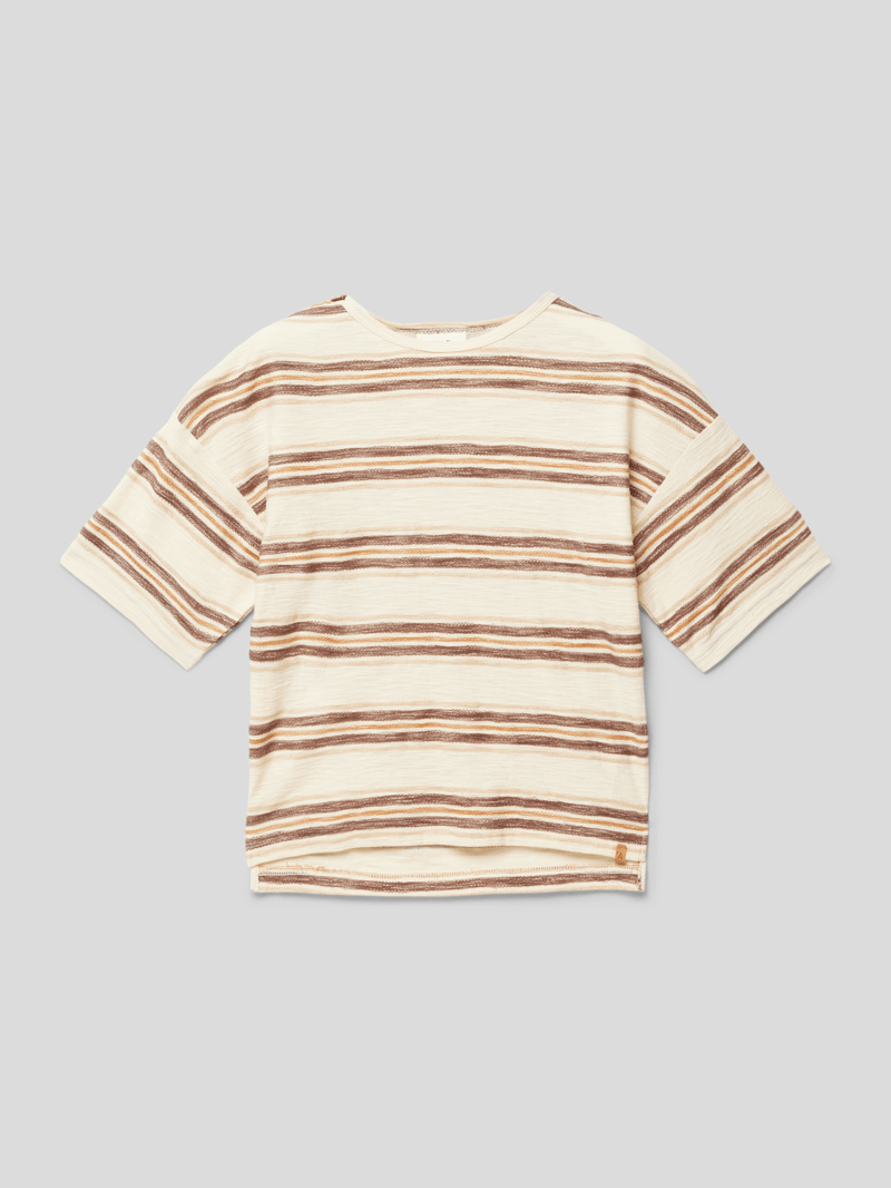 T-Shirt mit Streifenmuster Modell 'DODO' in ecru