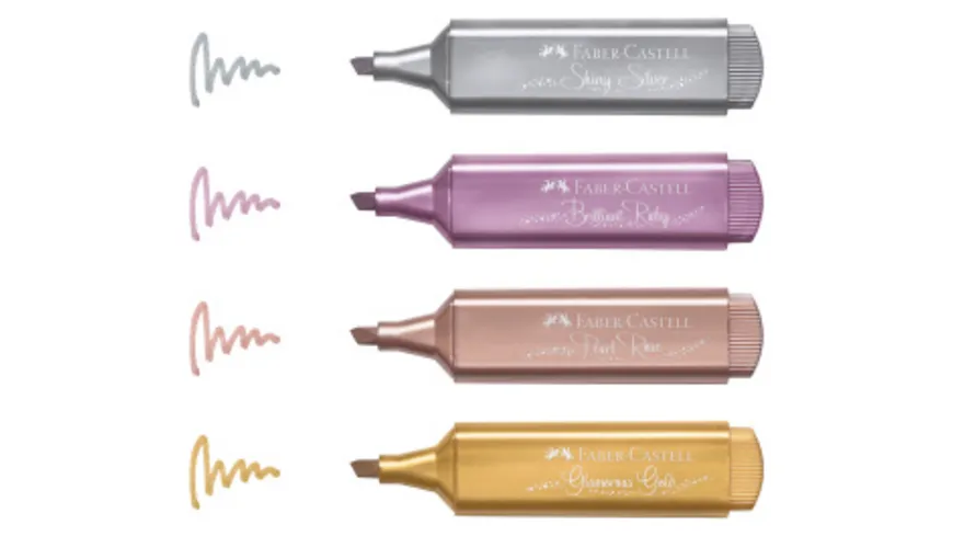 FABER-CASTELL Textmarker 4er Set metallic