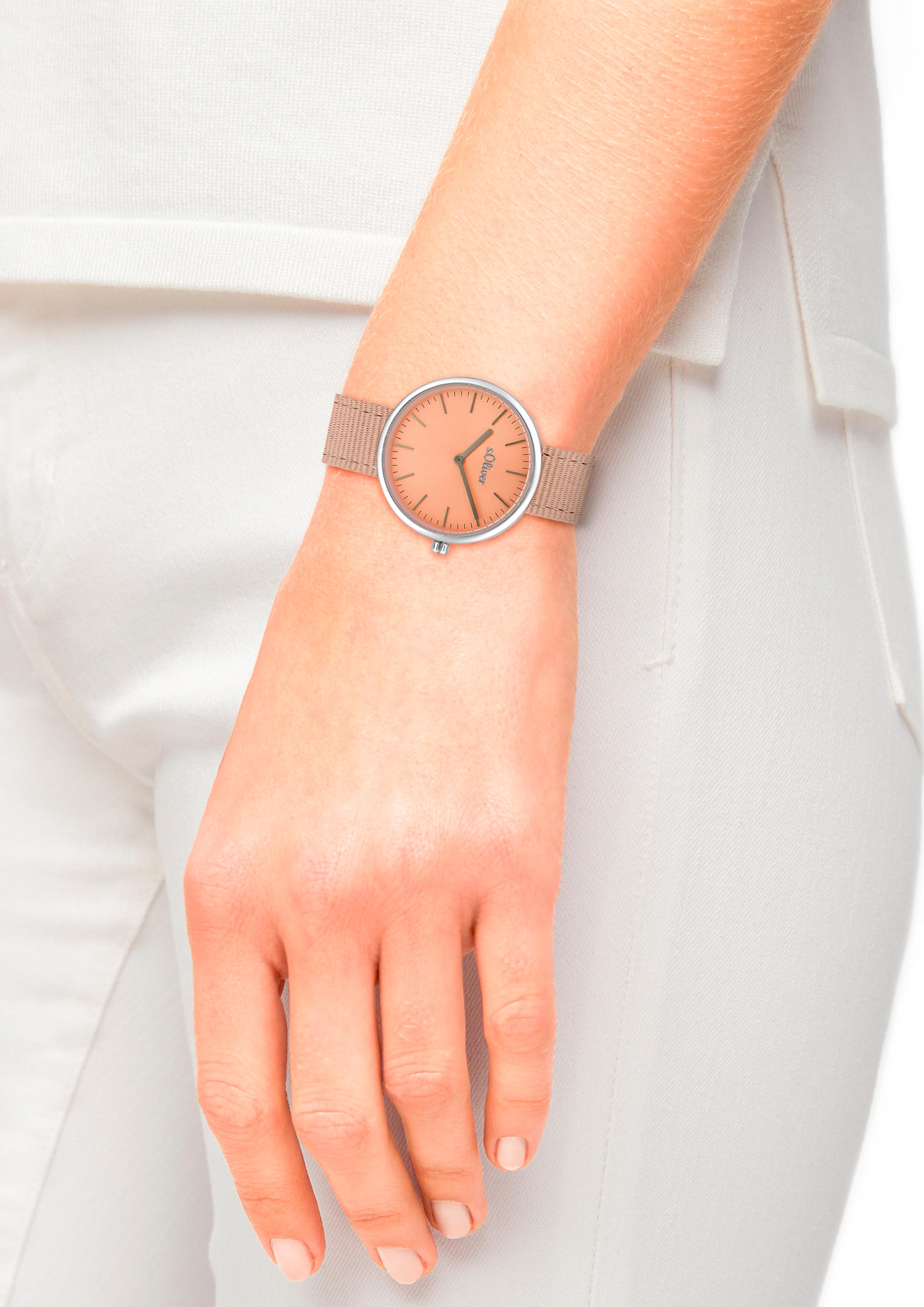 Moderne Uhr mit Textilarmband  6006346-42B0