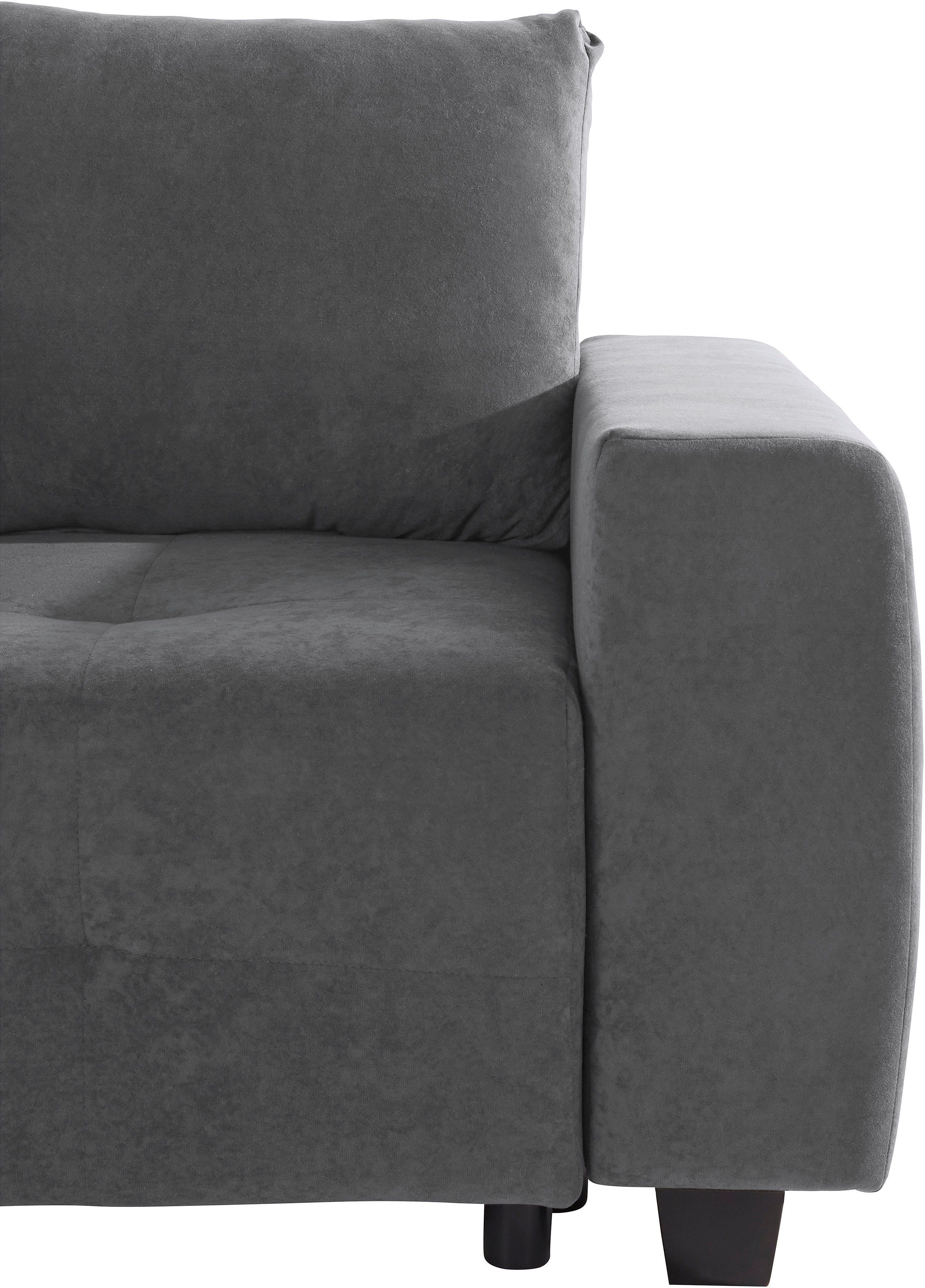 COLLECTION AB Schlafsofa Bella, mit Bettfunktion und Bettkasten, inkl. loser Rücken- und Zierkissen