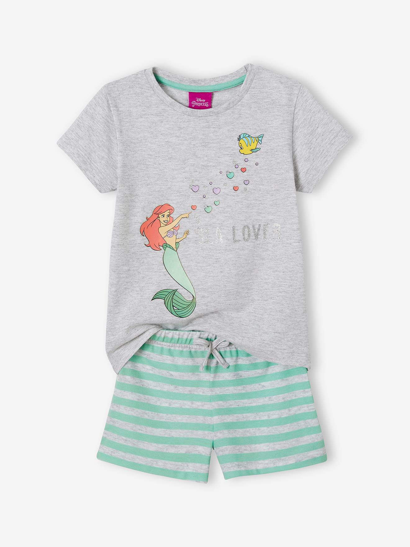Pyjashort fille DS® La Petite Sirène vert d'eau