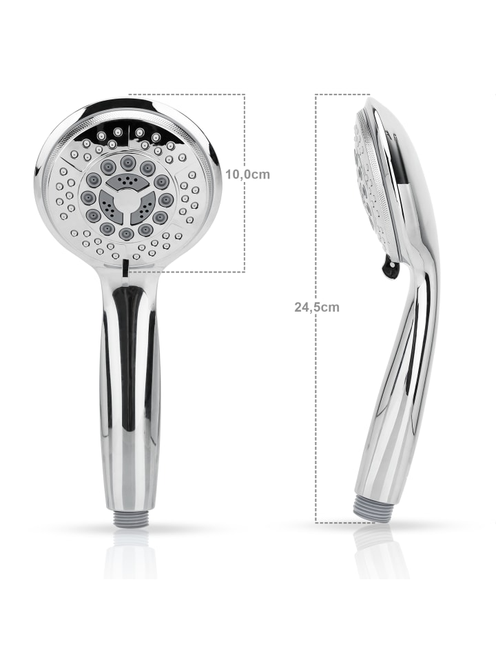Intirilife Duschkopf Handbrause in Silber günstig kaufen onesize