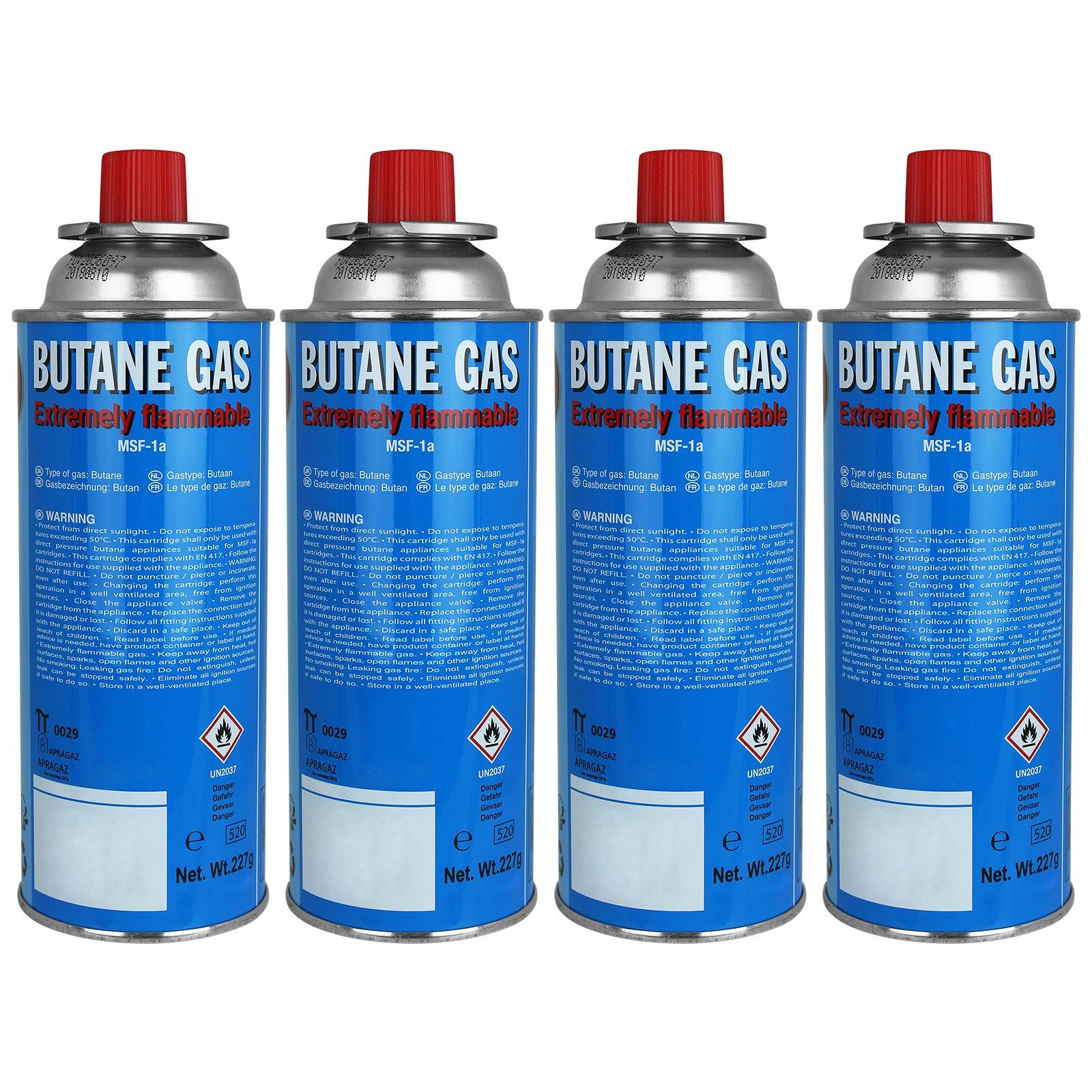 Bahama Warenvertriebs GmbH Flambierbrenner Brenneraufsatz inkl. 4 Gaskartuschen Butan, Brenner Bunsenbrenner Gas Gasbrenner Flambiergerät