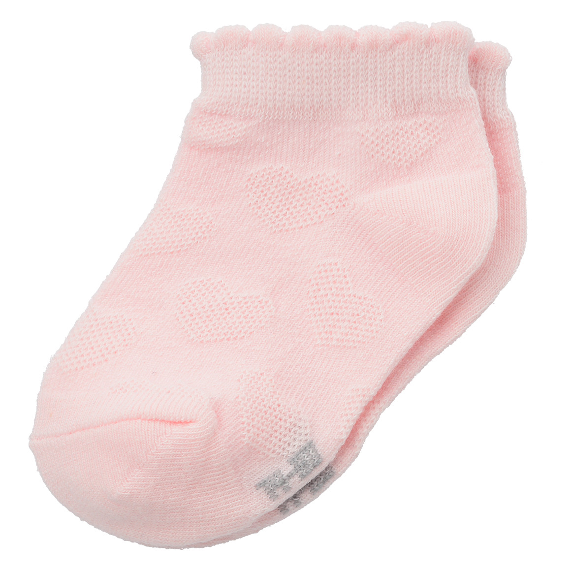 2 Paar Baby Sneaker-Socken mit Wellenbündchen