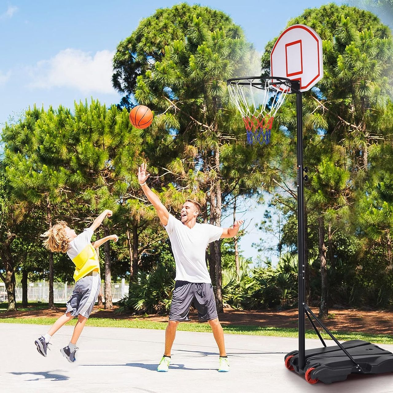 Costway Basketballständer 178-208 cm höhenverstellbar