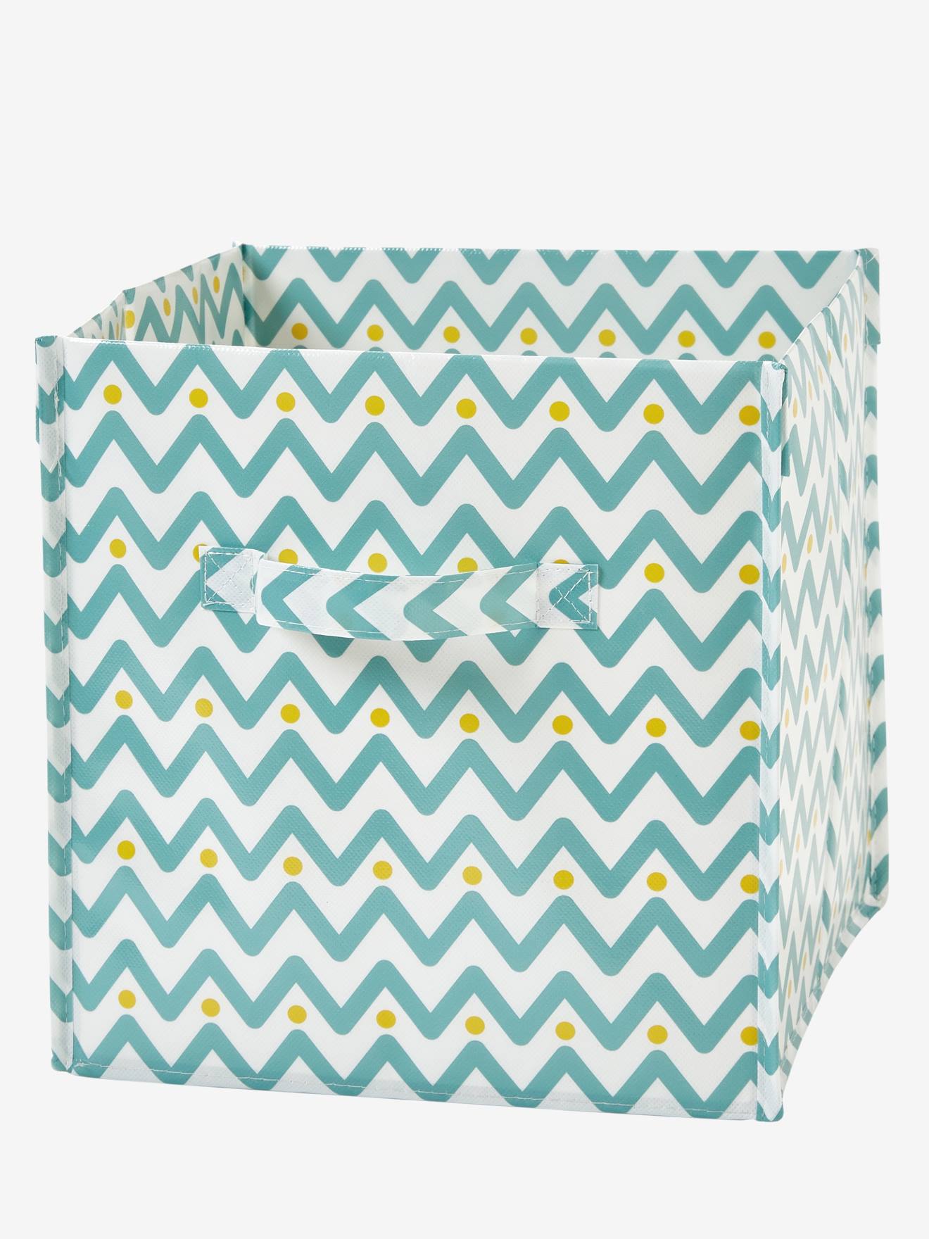 Lot de 2 bacs de rangement jaune + bleu