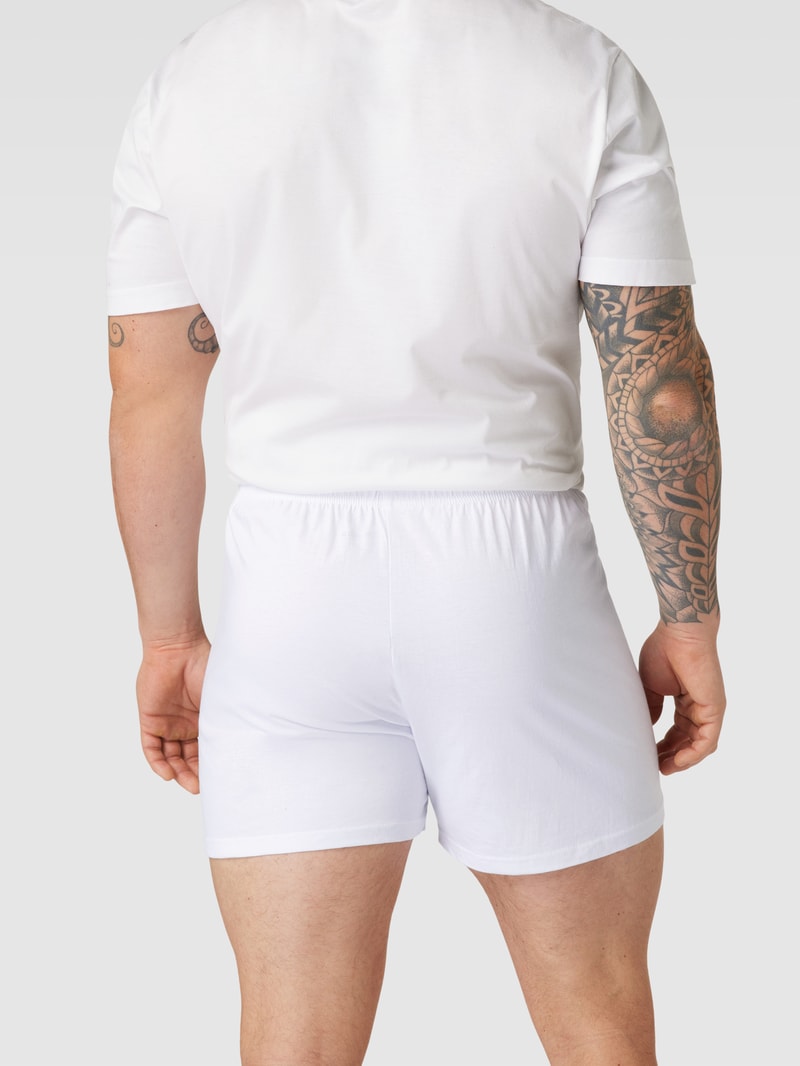 PLUS SIZE Boxershorts mit Label-Patch im 2er-Pack in weiß