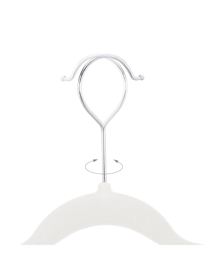 relaxdays 50er Set: Kleiderbügel in Weiß günstig kaufen onesize