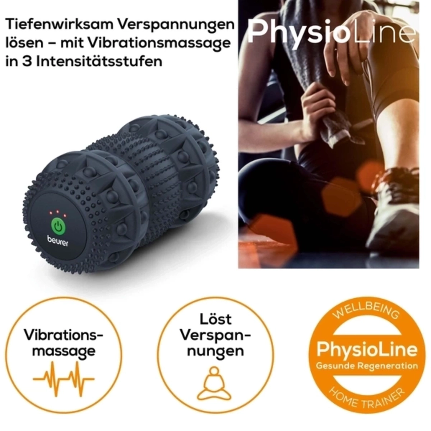 Beurer Massagerolle mit Vibration MG 35 DeepRoll & Massageball mit Vibration MG 10-Geballte Massagepower