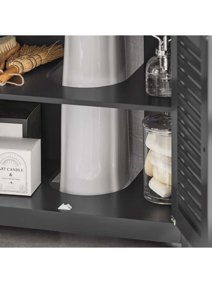 SoBuy Waschbeckenunterschrank in Dunkelgrau - (B)60 x (H)58 x (T)35cm günstig kaufen onesize