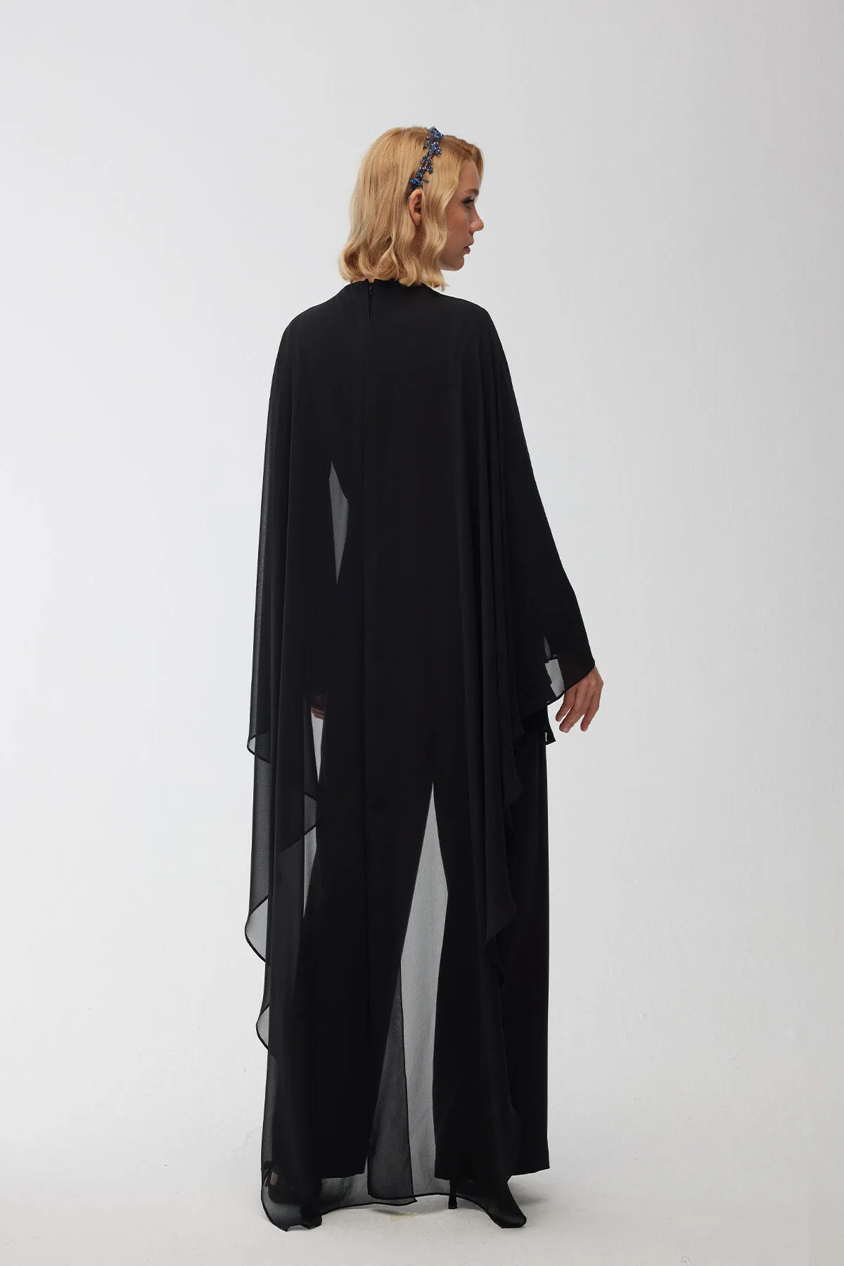 Manuka  Cape Abendkleid Overall Schwarz