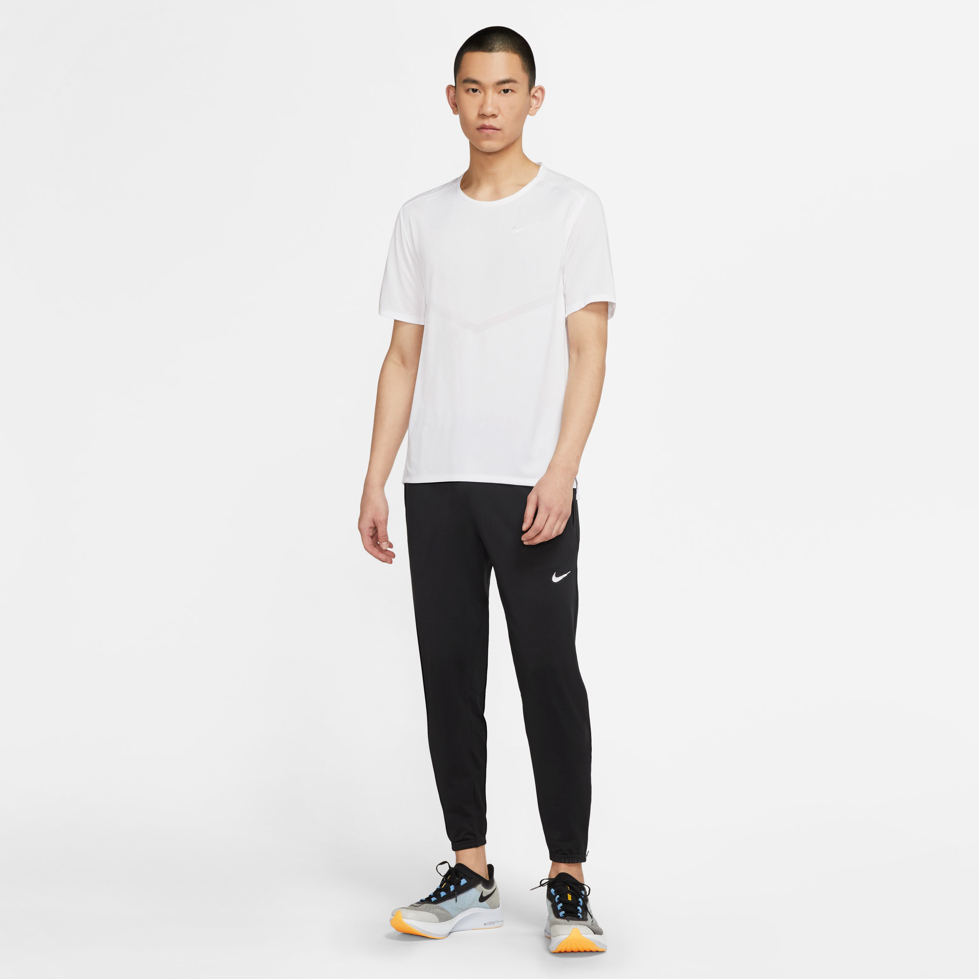 Dri-Fit Rise 365 Laufshirt Herren - Weiß, Silber