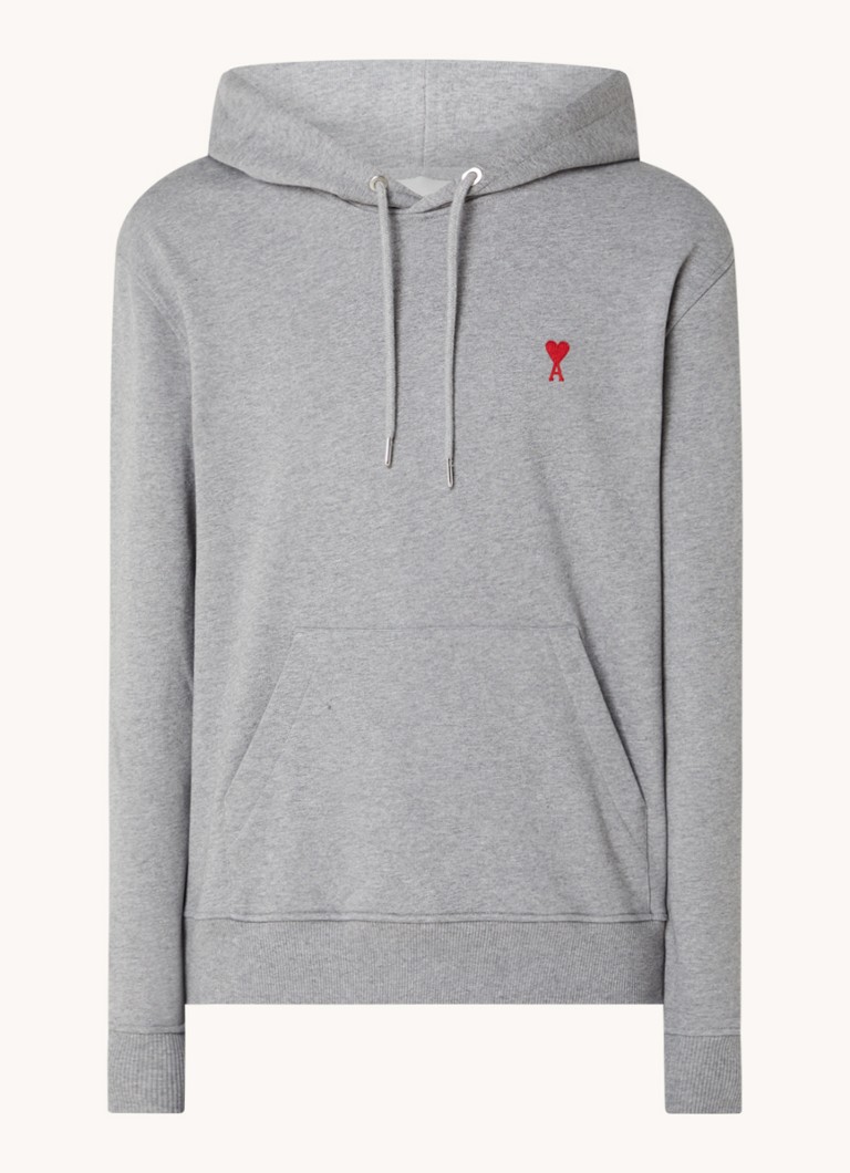 AMI Paris hoodie made of organic cotton with logo embroidery