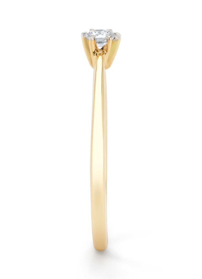Anello in oro Diamond Point, diamante da 0,10 ct, Starlight