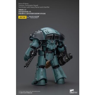 Warhammer The Horus Heresy Actionfigur 1/18 Tartaros Terminator Squad Terminator With Heavy Flamer And Chainfist 12 cm