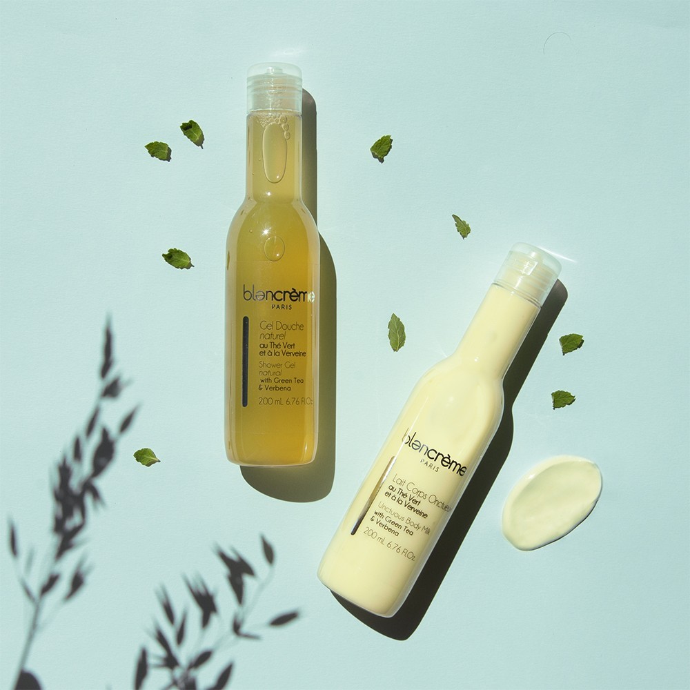 Gel de duș natural Blancrème - Ceai verde și verbenă