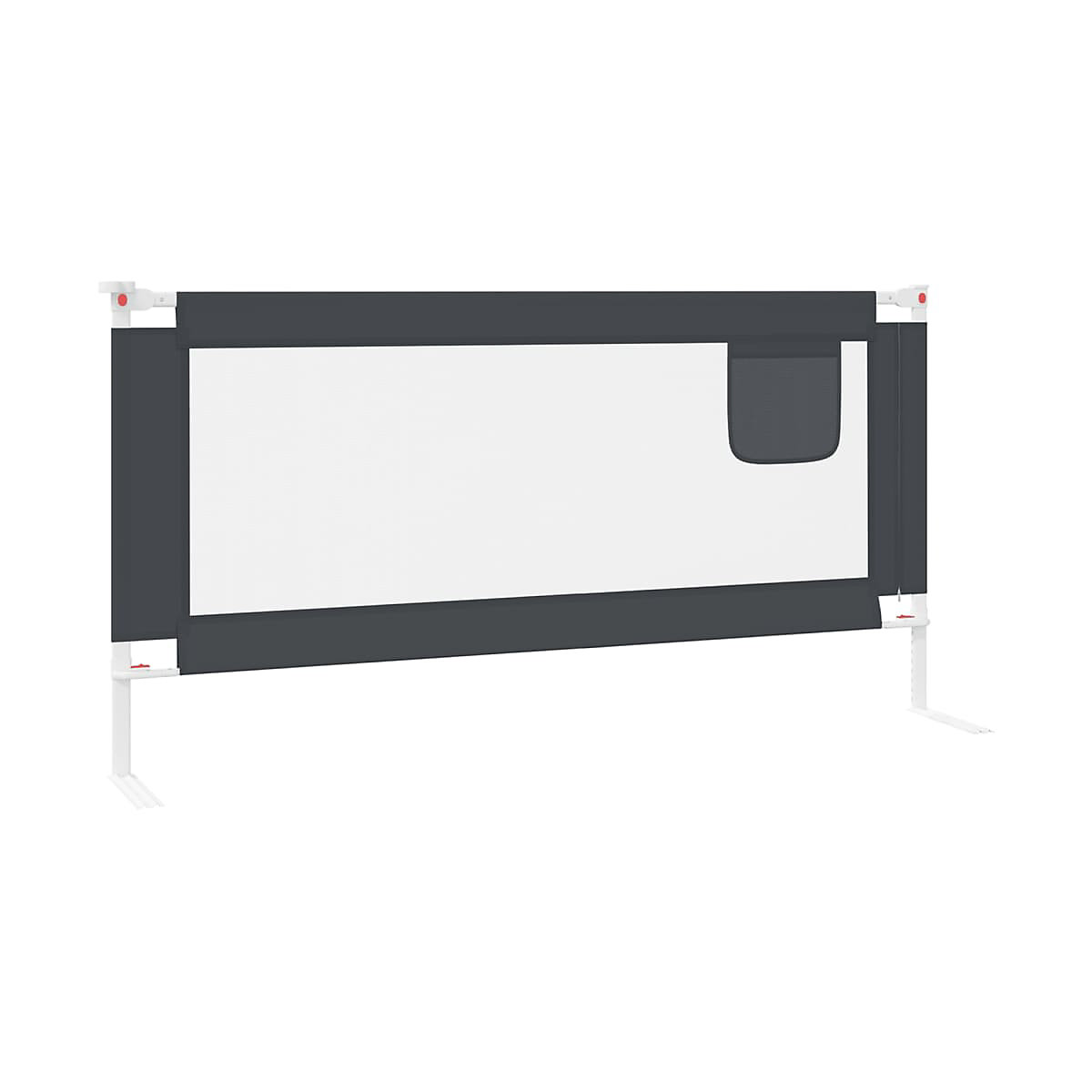 Kleinkind-Bettschutzgitter Dunkelgrau 180x25 cm Stoff