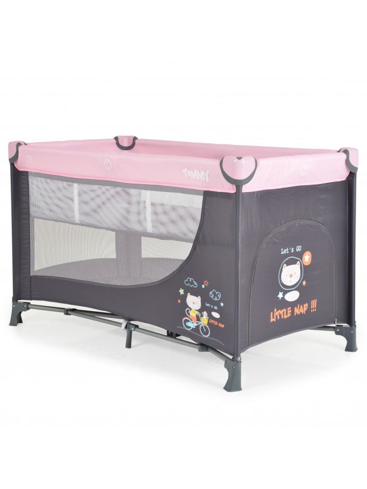 Moni Reisebett Tommy, 2 Ebenen in rosa günstig kaufen 60x120 cm