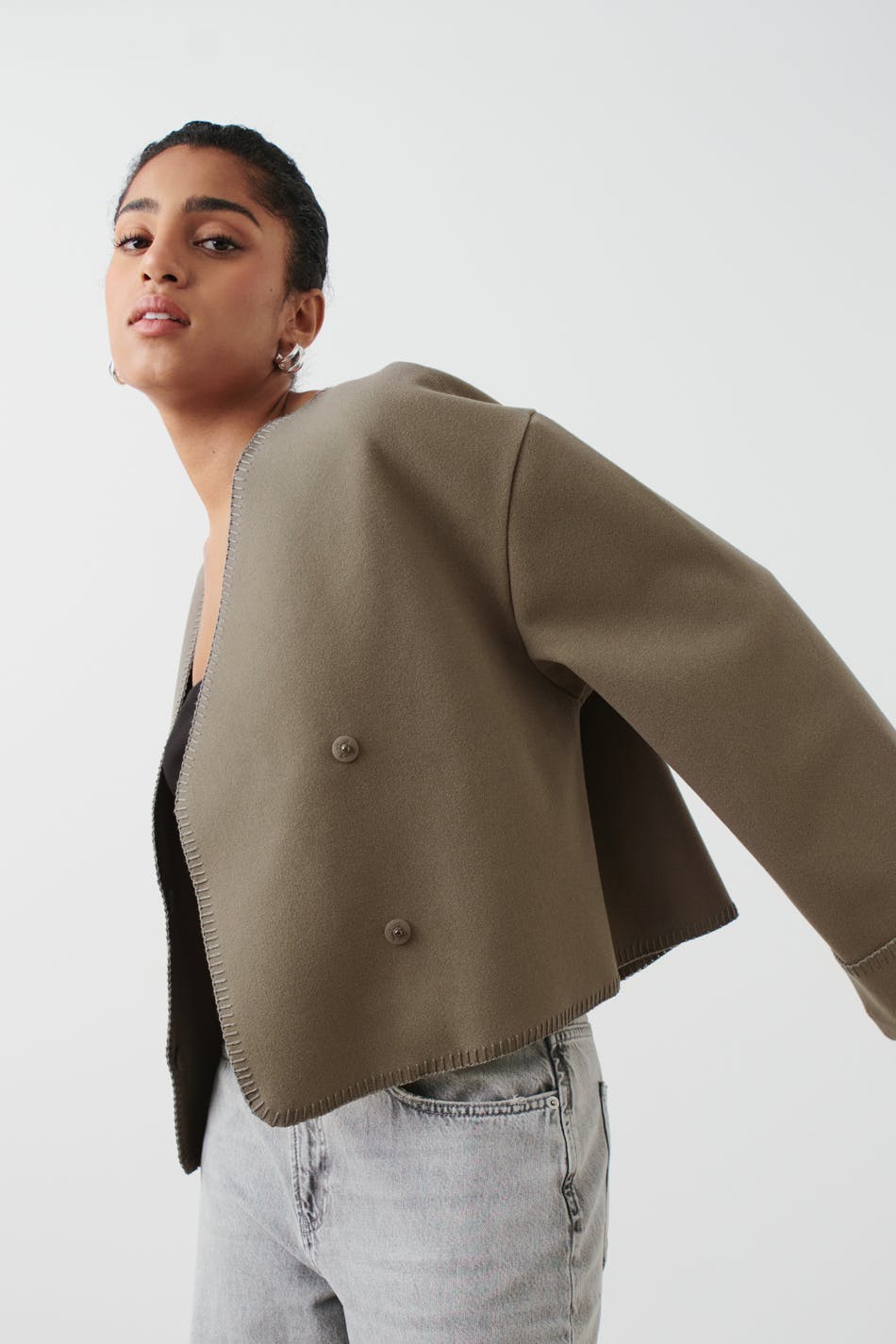 Blanket stitch jacket