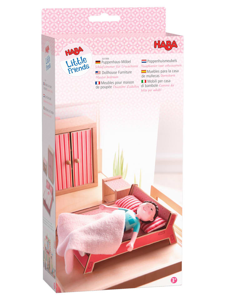Haba Puppenhaus Little Friends – Puppenhaus-Möbel Schlafzimmer in mehrfarbig günstig kaufen onesize